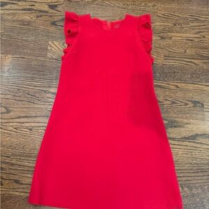 Vineyard Vines valentine dress. Red Ruffle sleeves girls 16